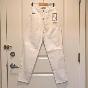 NWT 90s Get Used by Elie 26 White Cotton Skinny Jeans